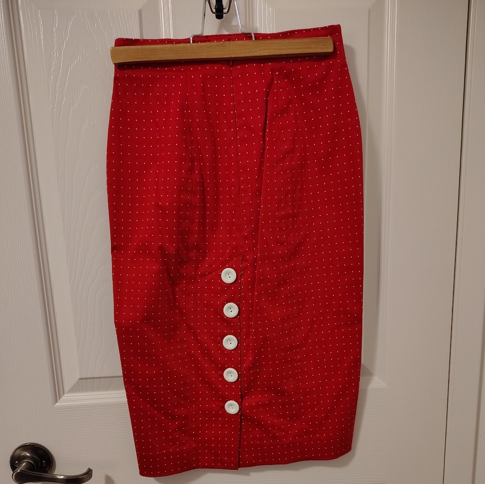 Bebe Size 0 Red Pencil Skirt
